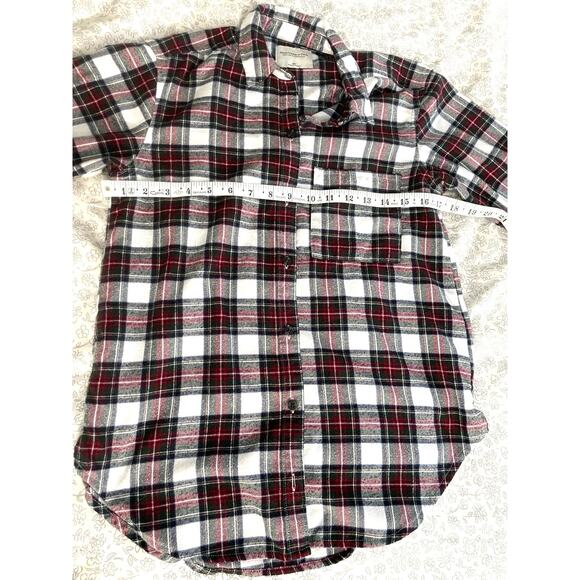 Abercrombie & Fitch Plaid Flannel Shirt XS Red Black - Picture 3 of 6